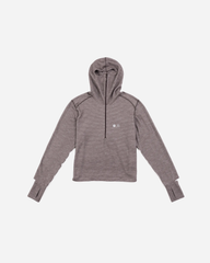 Merino Balaclava Hoodie - Brown