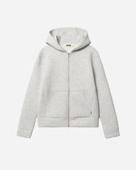 Wuji Scuba Zip Hoodie - Light Grey Melange