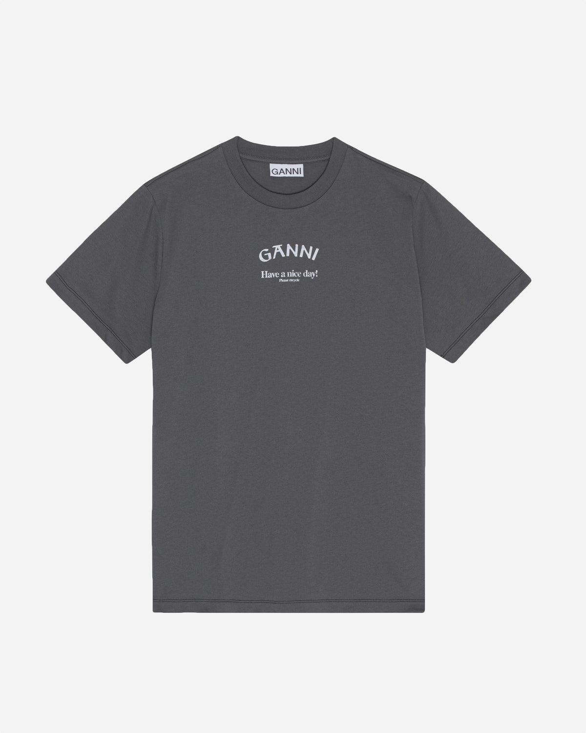 Basic Jersey Ganni Relaxed T-shirt - Volcanic Ash