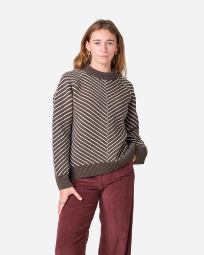 Ines knit - Taupe/pastel sand