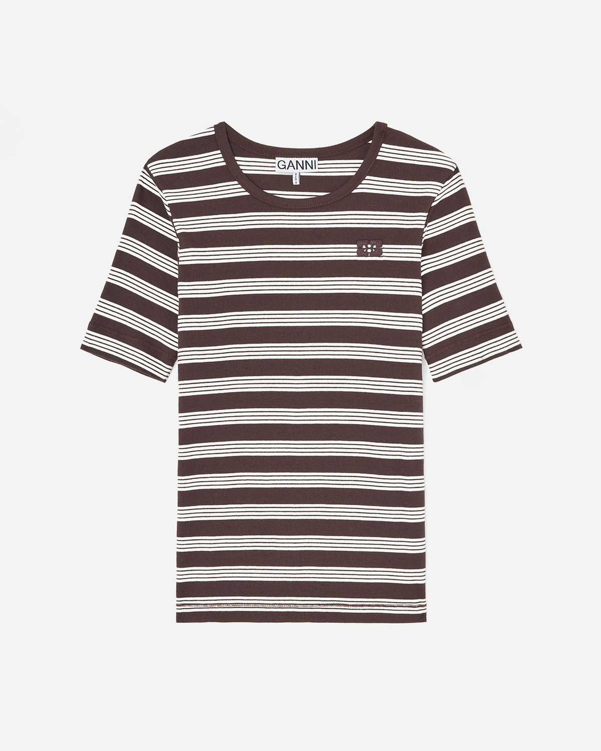Rib Short Sleeve T-Shirt Stripe