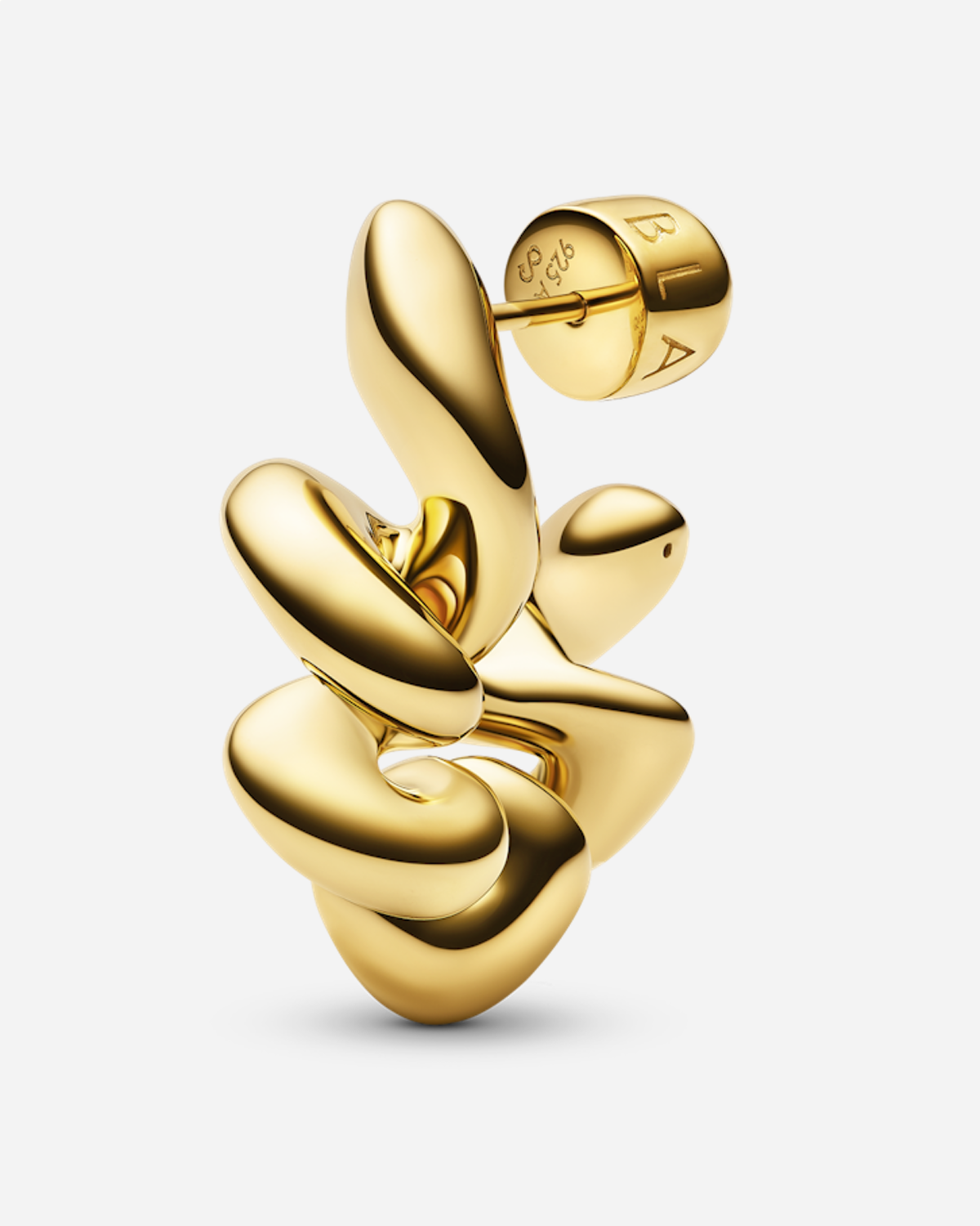 Coil Hoop Medium Right - Gold