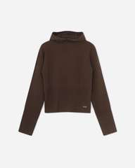 KoriRS Knit Hoodie - Dark Brown