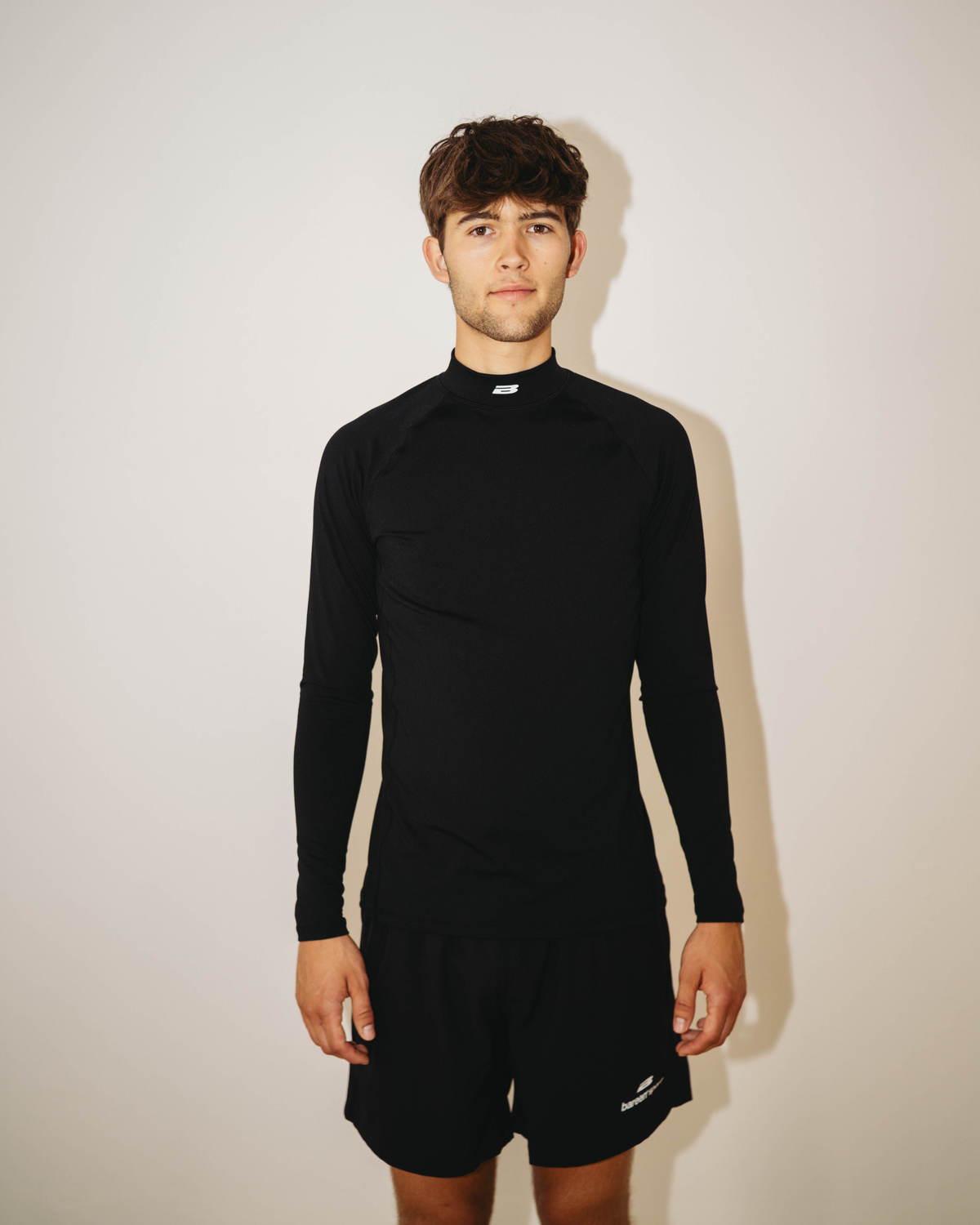 Men's Mock Neck Base Layer - Black Onyx