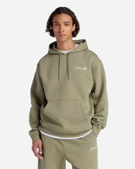Linear Graphic Fleece Hoodie - Dark Olivine
