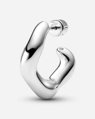 Anil Hoop Large Right  - Silver