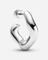 Anil Hoop Large Left  - Silver