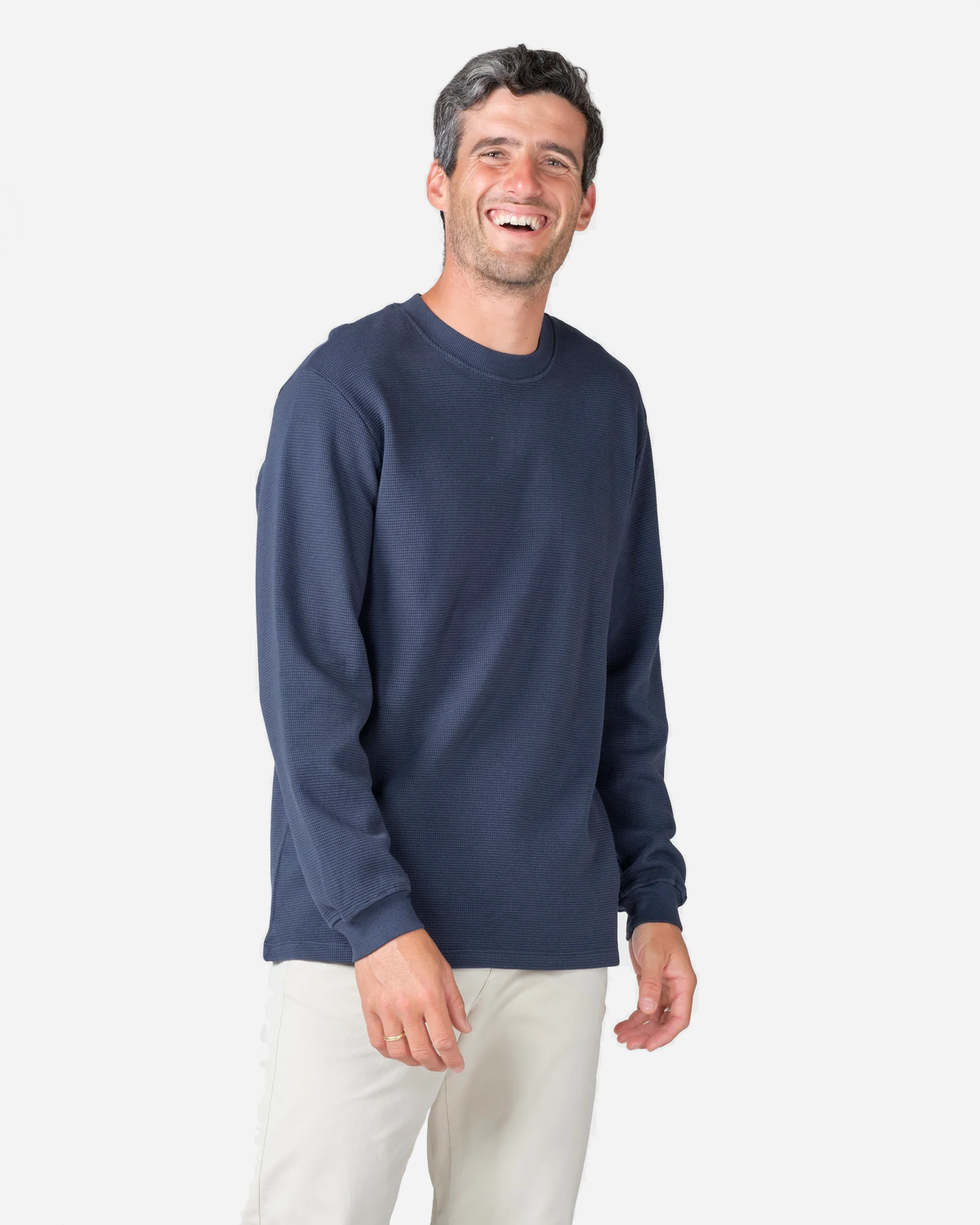 Hudson LS tee - Navy
