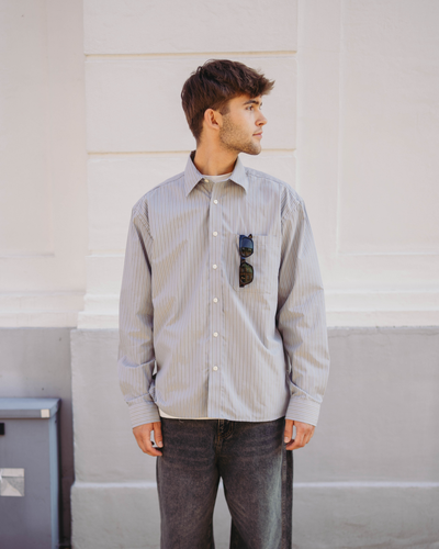 Buzo Striped Shirt - Light Blue