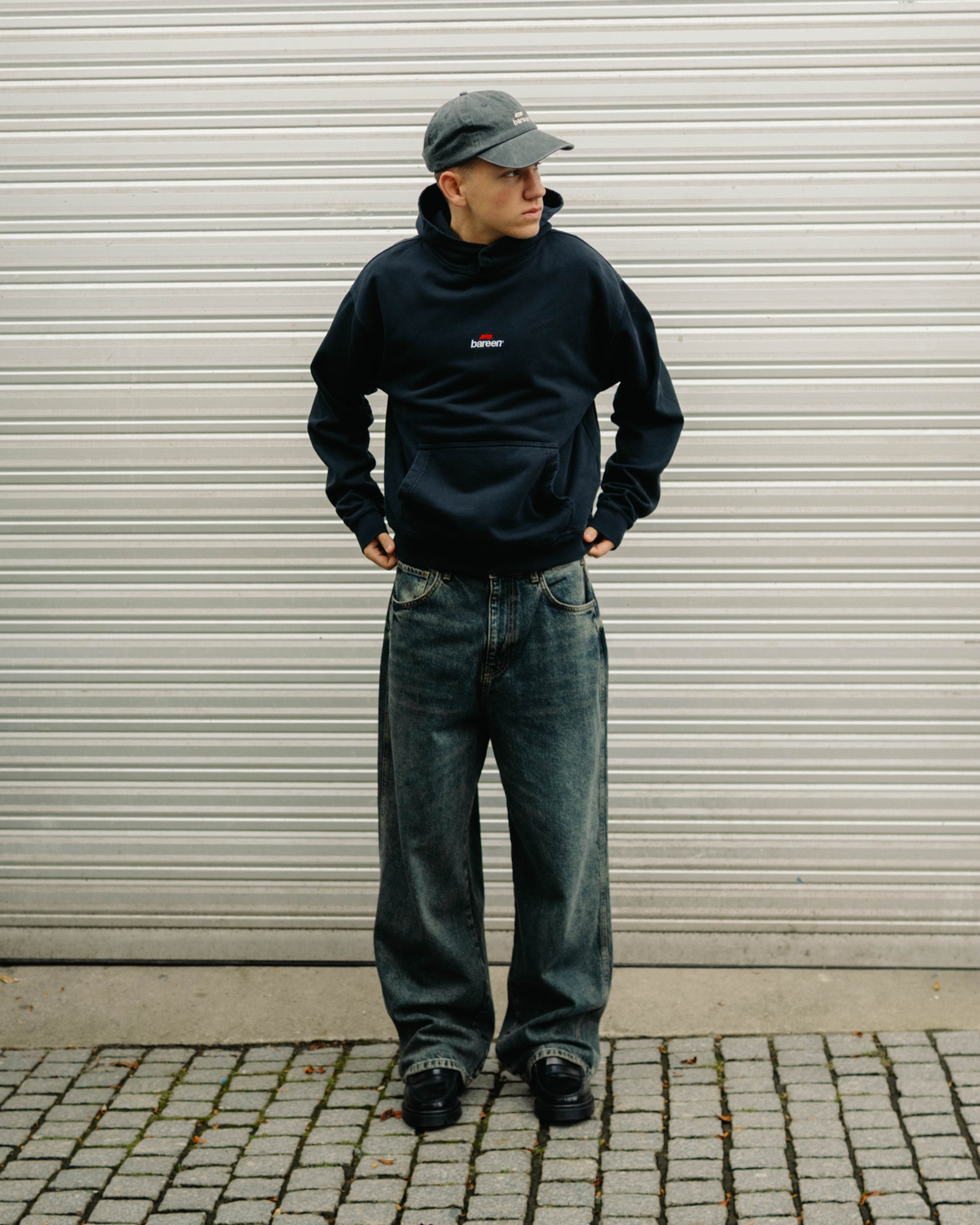 Oversized Hoodie Men Logo 3.0 - Black