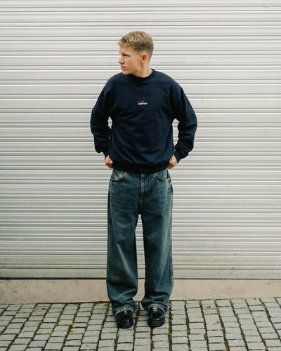 Oversized Crewneck Men Logo 3.0 - Black