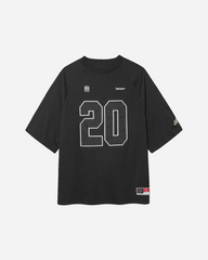 TwoLayer Oversized Mesh TShirt - Black Onyx