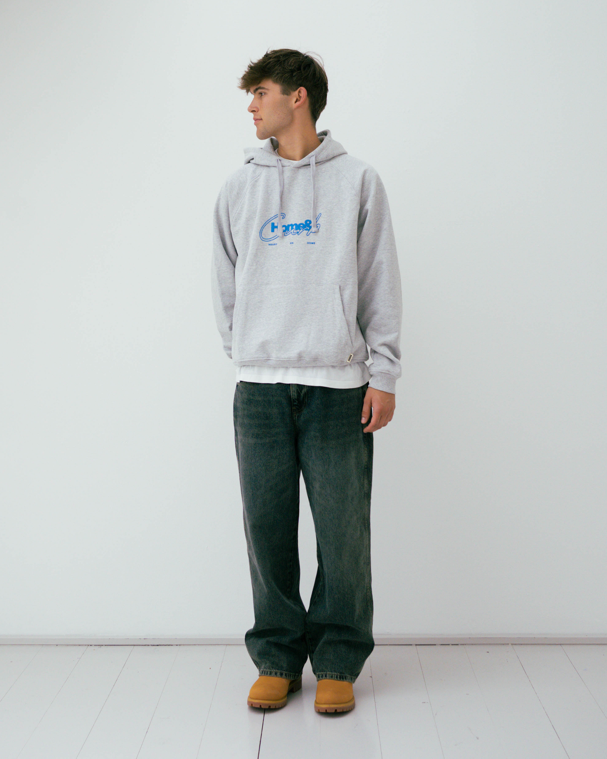 Paw Curb Hoodie - Snow Melange