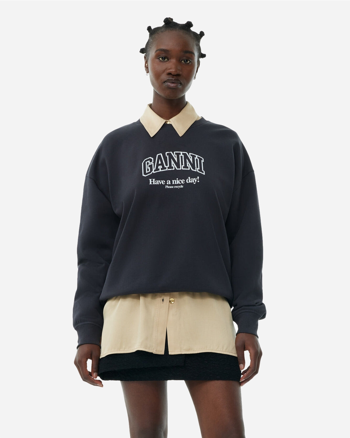 Isoli Ganni Oversized Sweatshirt - Phantom