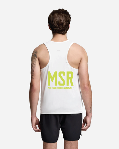 Stopwatch Singlet Men - White