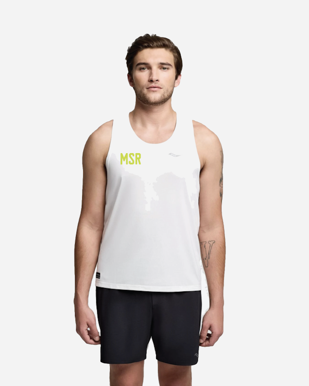 Stopwatch Singlet Men - White