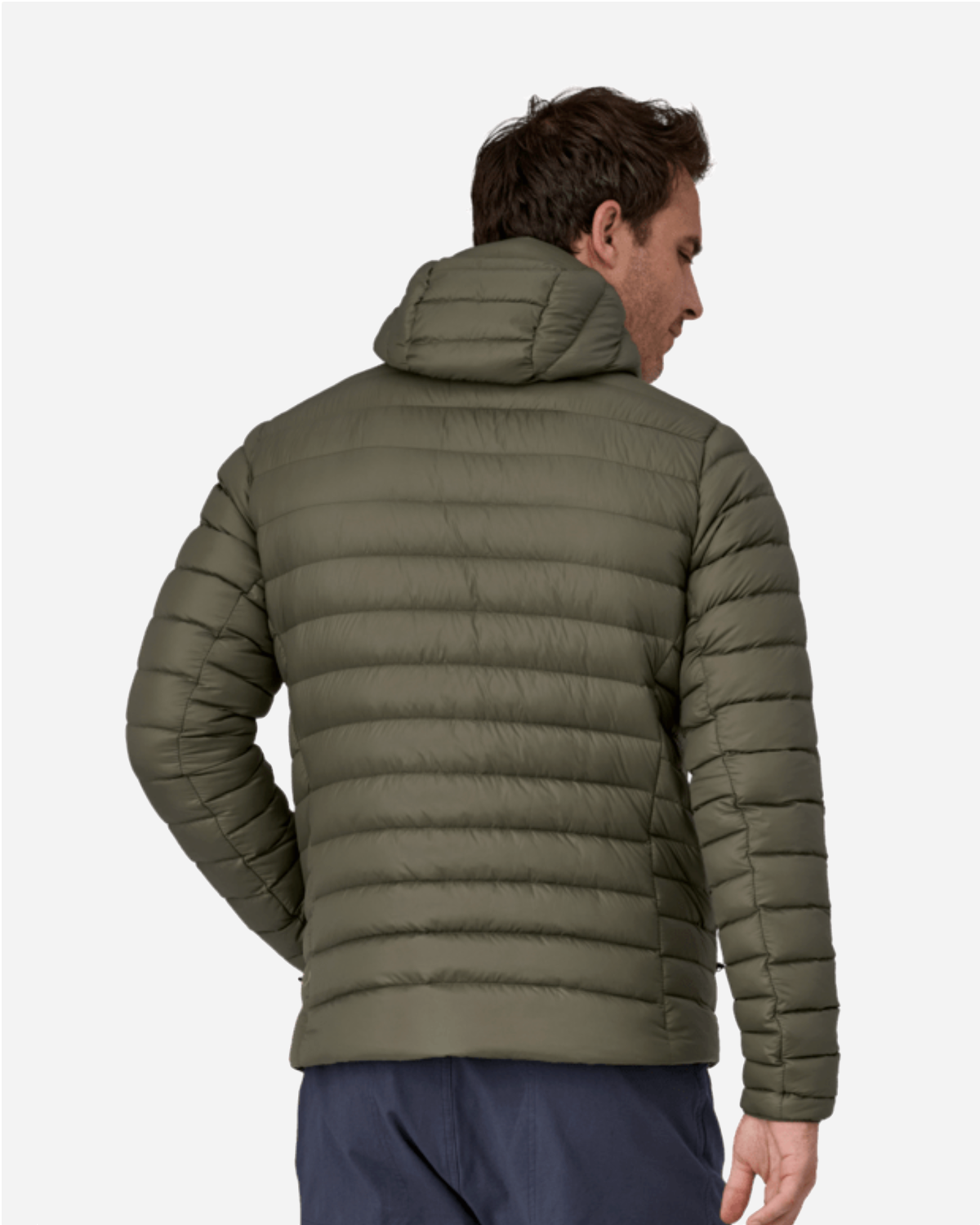 M's Down Sweater Hoody - Basin Green