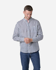 Dennis striped shirt - Cream/navy