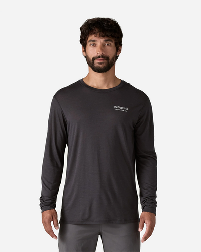M's L/S Cap Cool Merino Blend Graphic Shirt - Heritage Header / Black