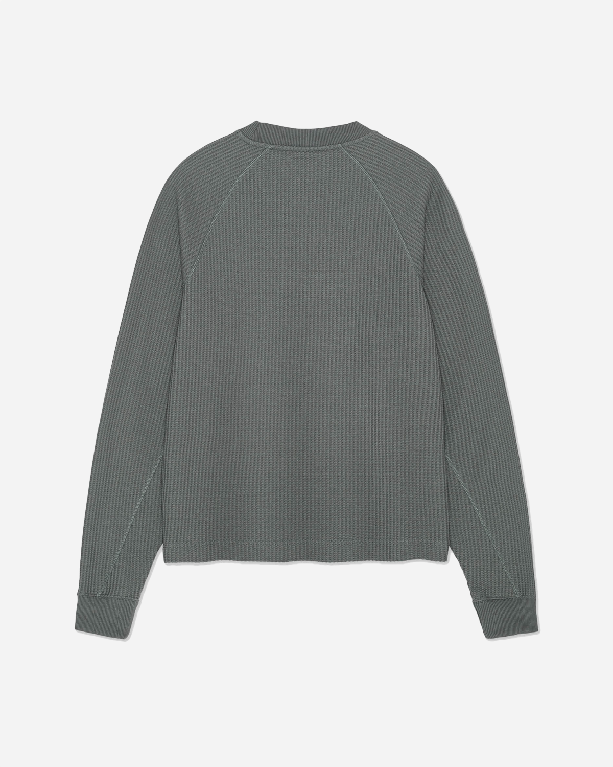 Waffle Raglan Longsleeve - Iron Gate