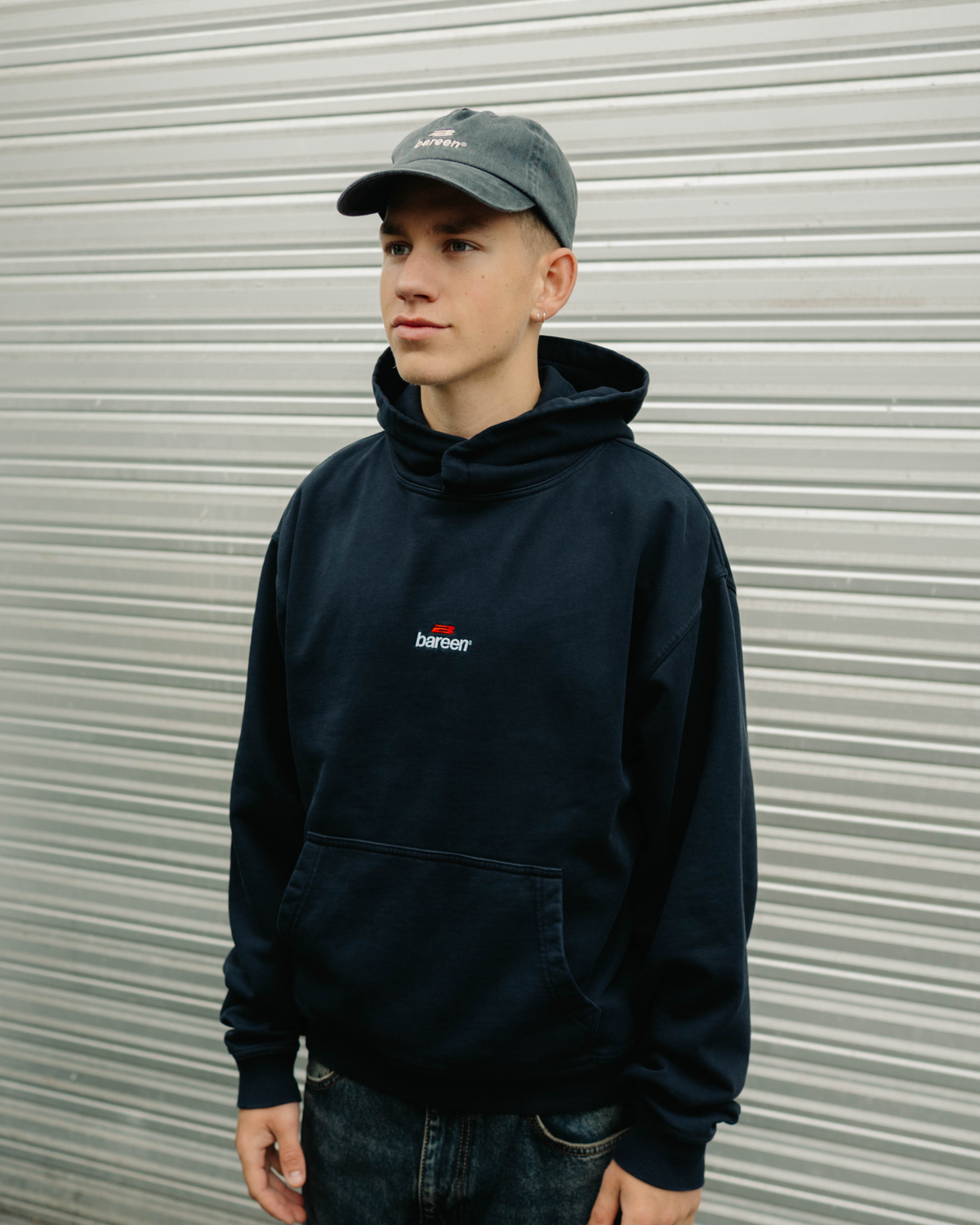Oversized Hoodie Men Logo 3.0 - Black