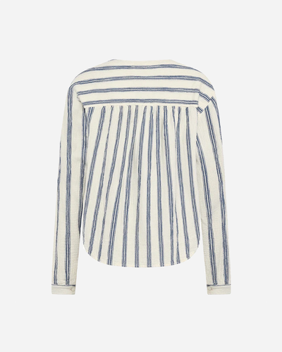 Poppy stripe blouse - Cream/ocean