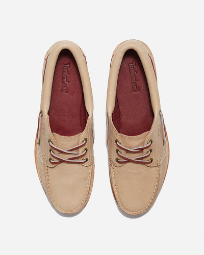 Nore Boat Shoe - Beige Full Grain