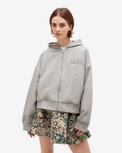 Heavy Terry Jersey Zip Hoodie - Paloma Melange