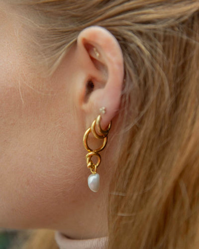 Birds Nest Earring - Gold