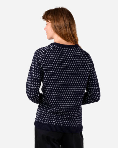 Mika Knit - Navy/Cream