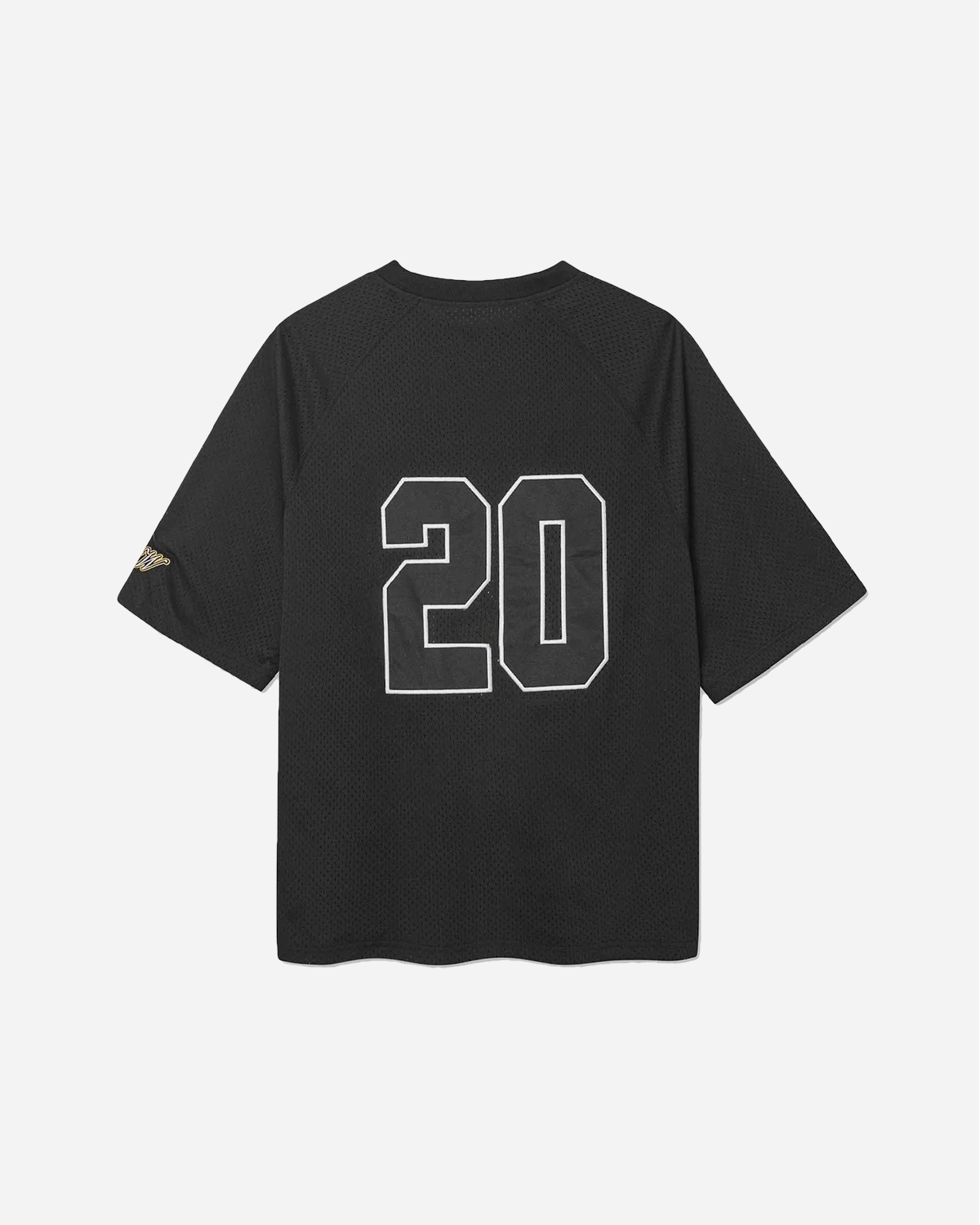 TwoLayer Oversized Mesh TShirt - Black Onyx