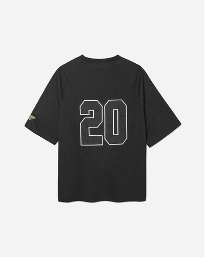 TwoLayer Oversized Mesh TShirt - Black Onyx