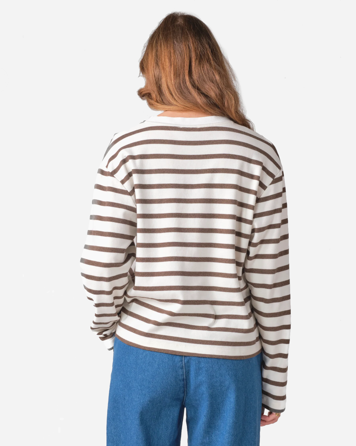 Kelly LS tee - Cream/taupe