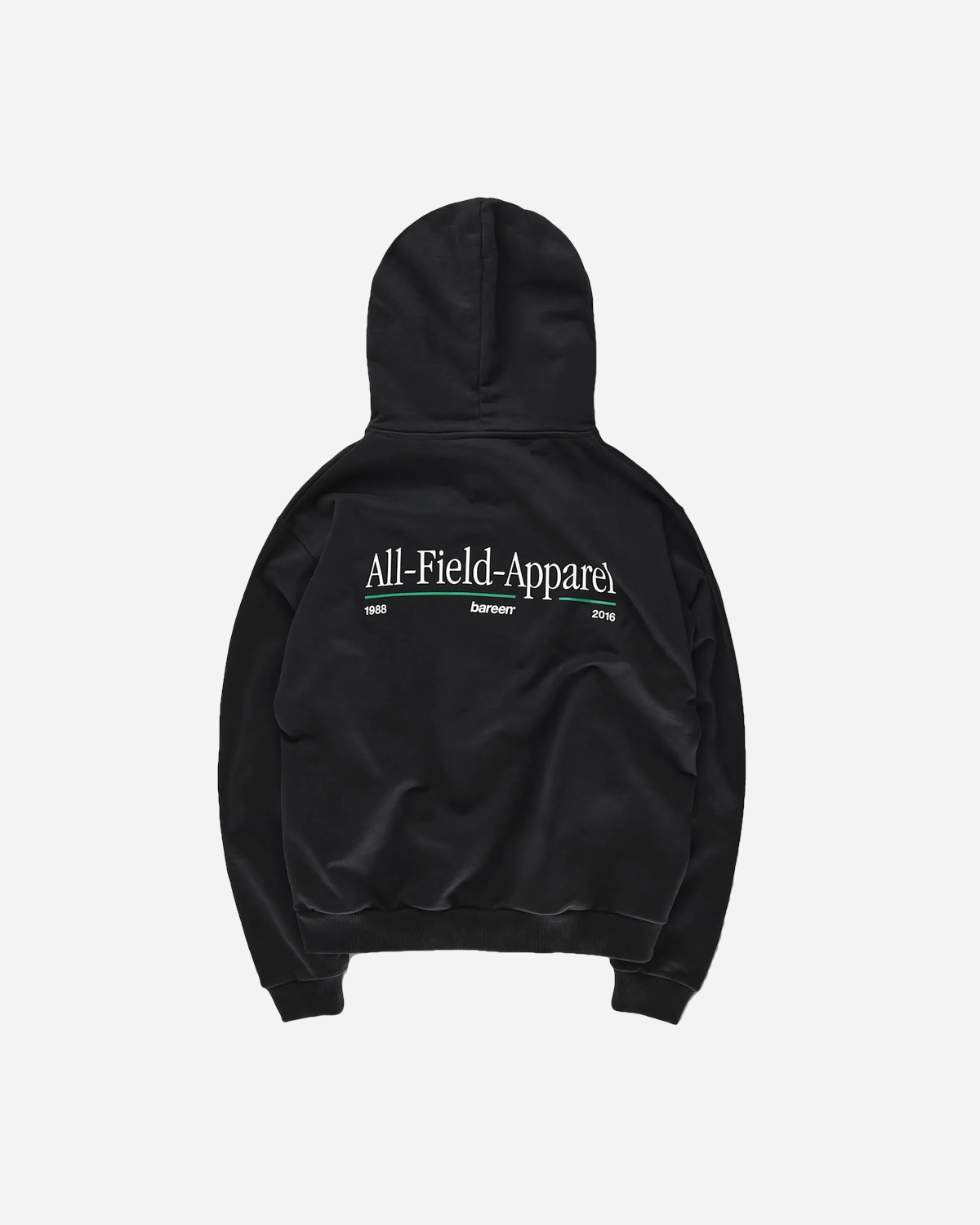 Oversized Zip Hoodie All-Field-Apparel - Black