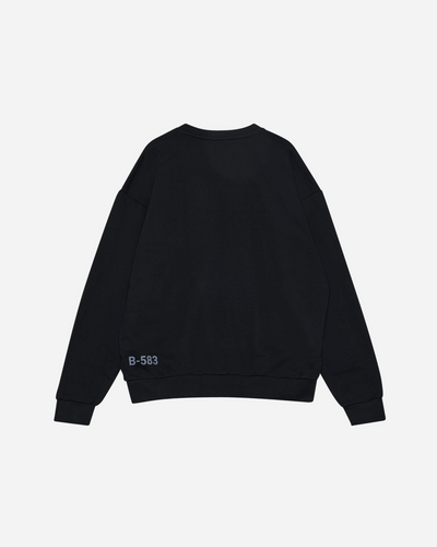 Halo Graphic Boxy Crew - Black