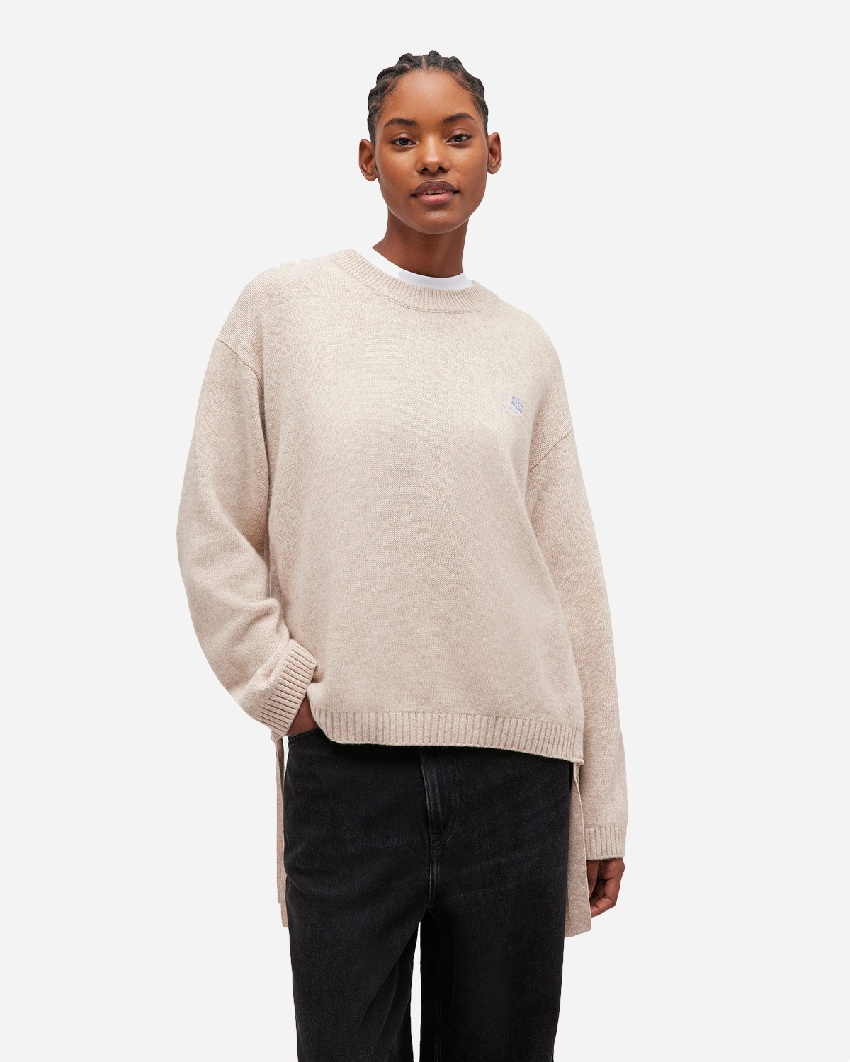 Future Wool Mix Oversized O-neck