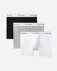 3 Pack Boxer Briefs Modern Cotton - Grey Heather/White/Black