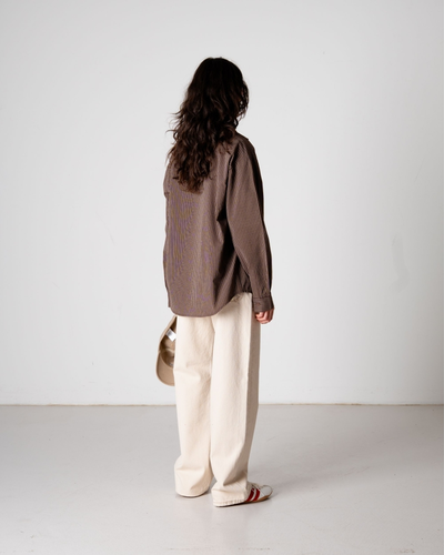 Becca Stripe Shirt - Brown