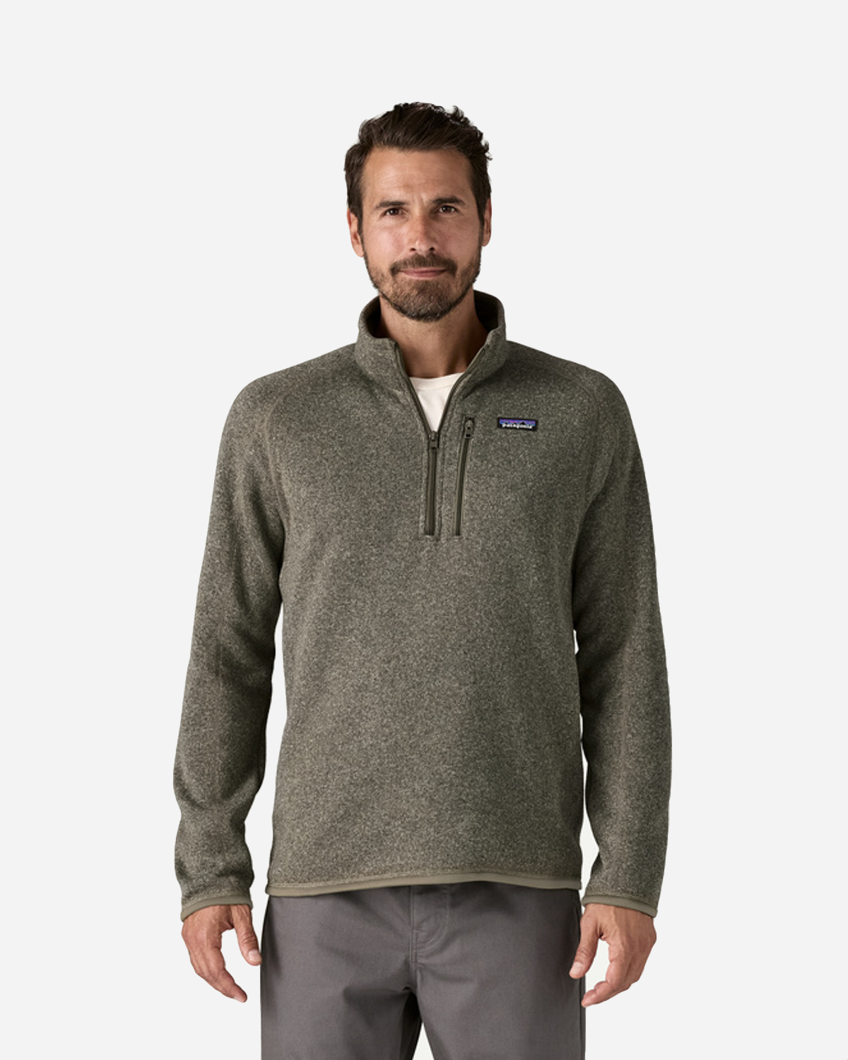 M's Better Sweater 1/4 Zip - River Rock Green