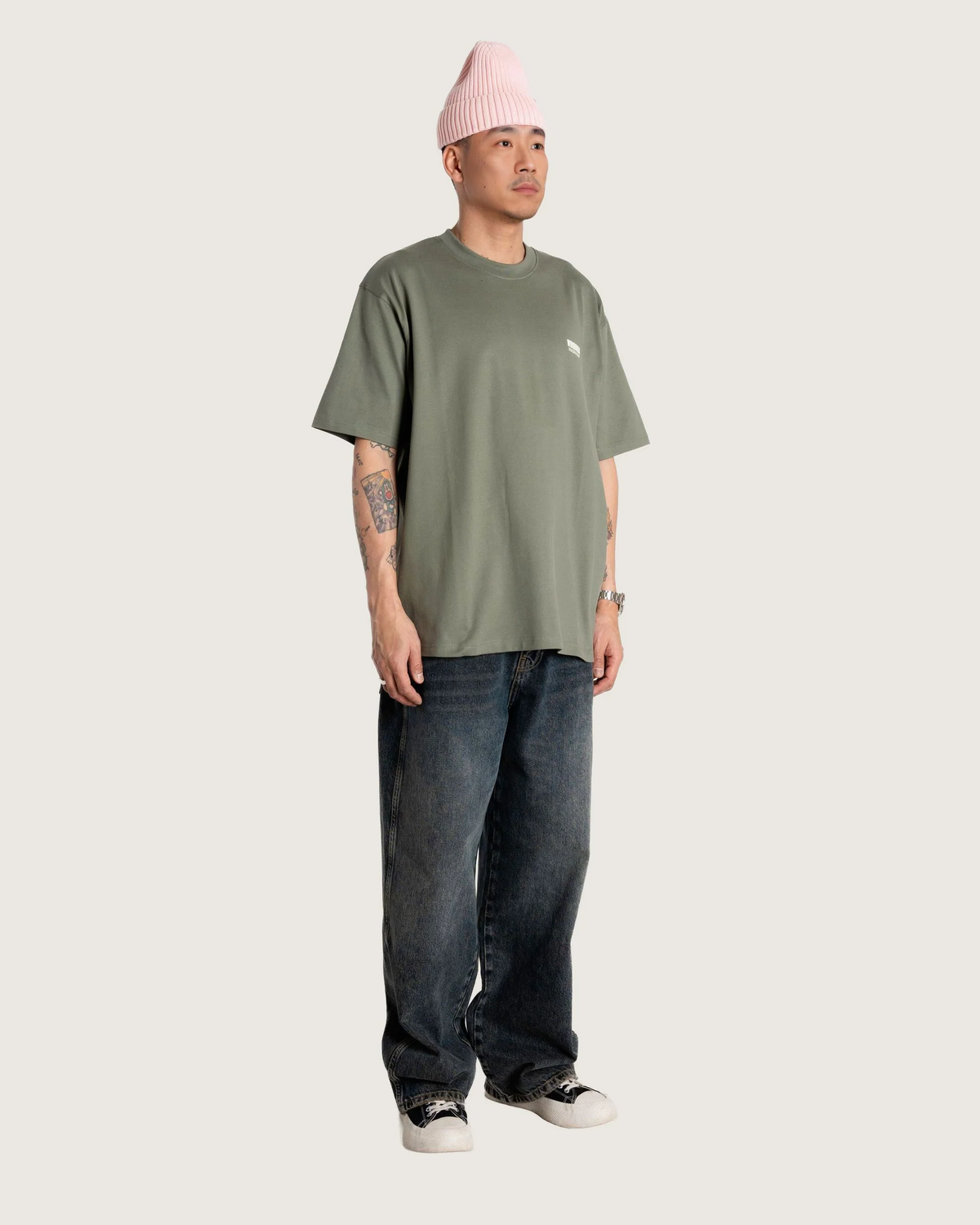 Baine Soya Tee - Grey-Green