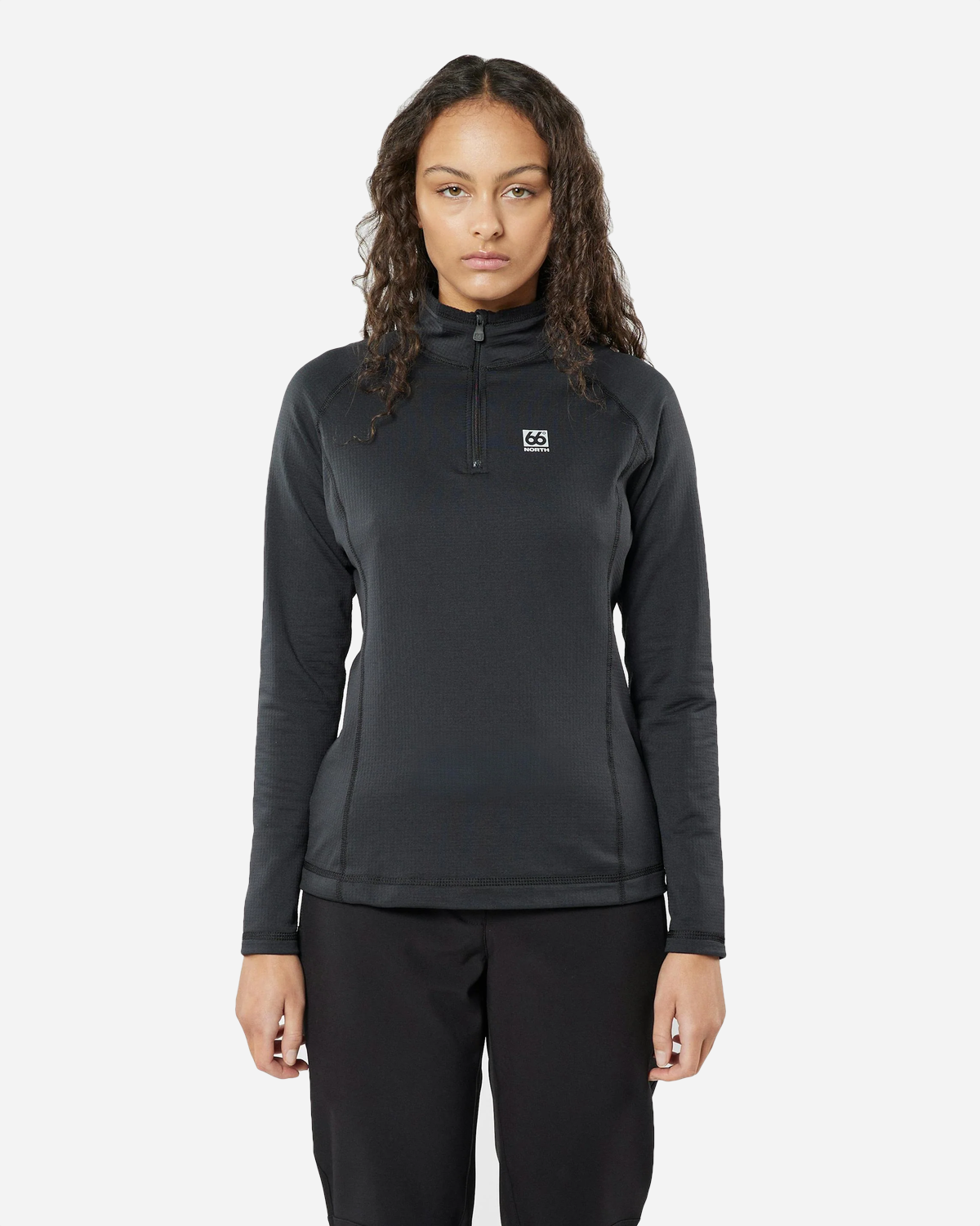 Grettir W Zip Neck - Black