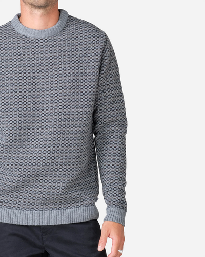 Asger knit - Light grey/black/taupe