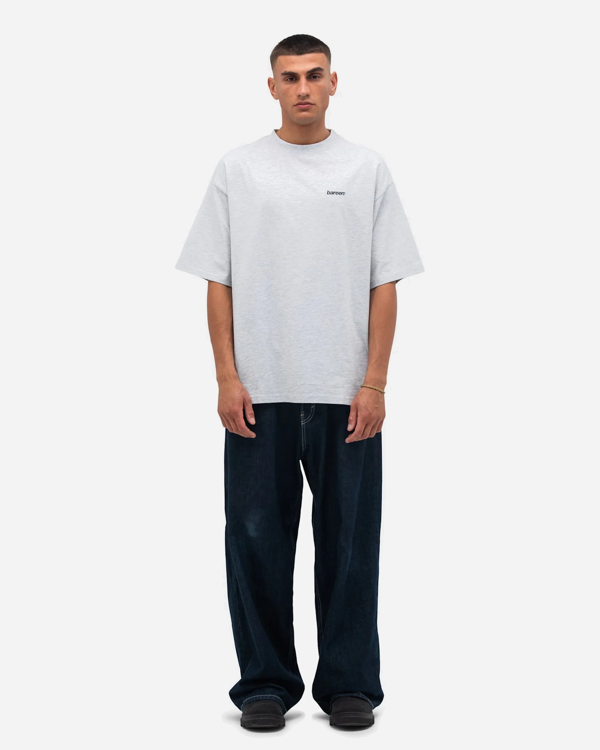 Box fit T-shirt Logo - Cloudy Grey