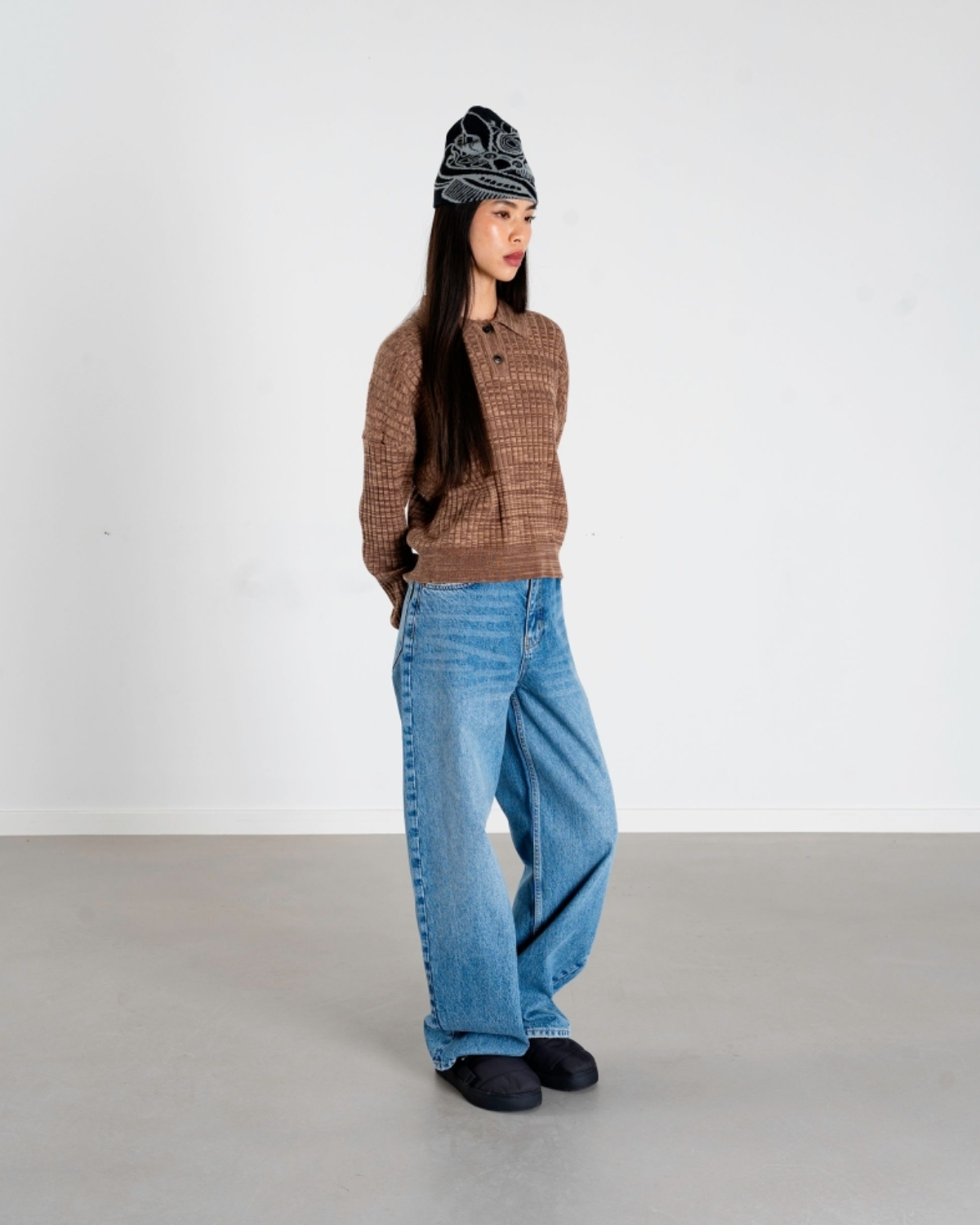 Mouls Knitted Polo - Dark Brown
