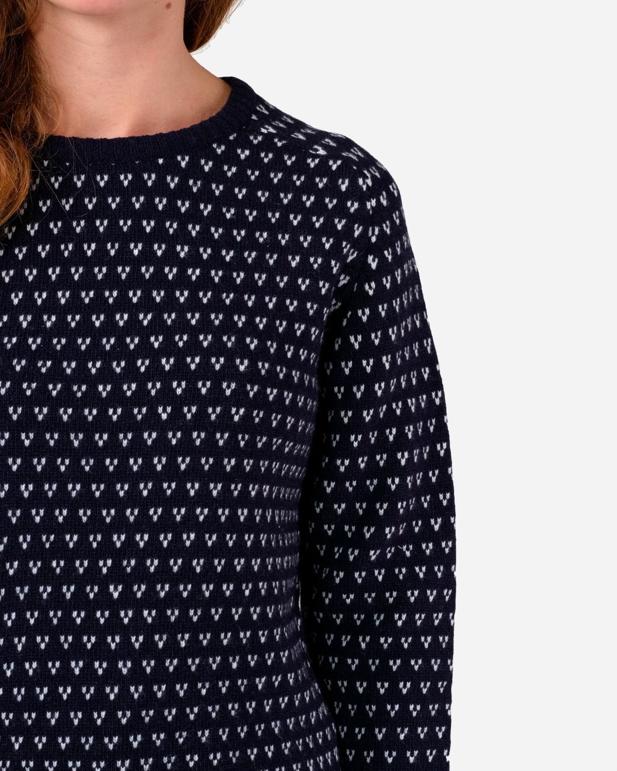 Mika Knit - Navy/Cream