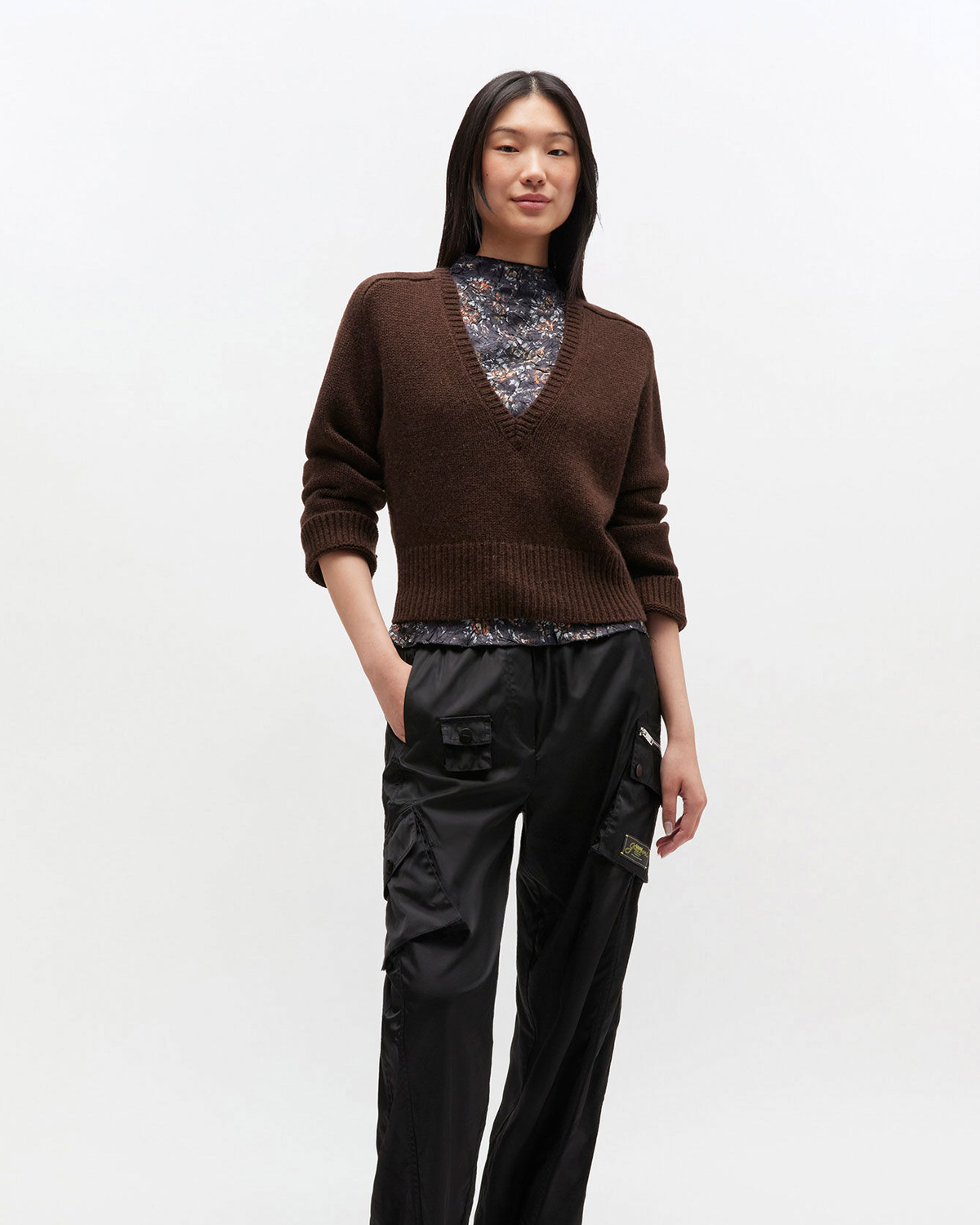 Wool Yak Mix Deep V-neck
