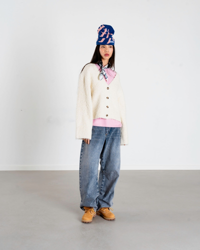 Ea Teddy Cardigan - Off White