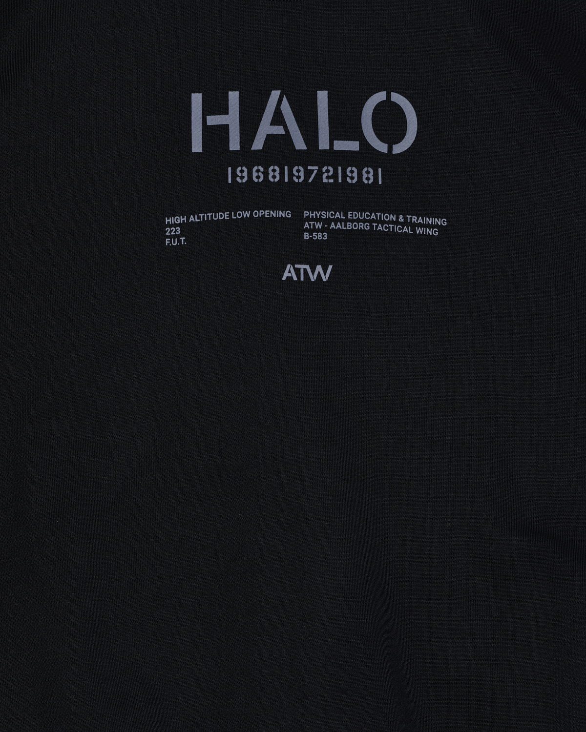 Halo Graphic Boxy Crew - Black