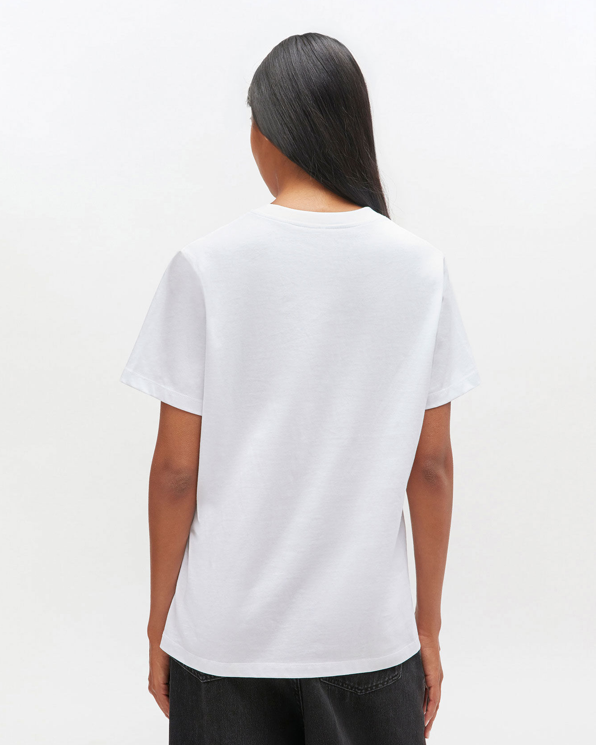 Basic Cotton Jersey Neon Puppy T-shirt - Bright White