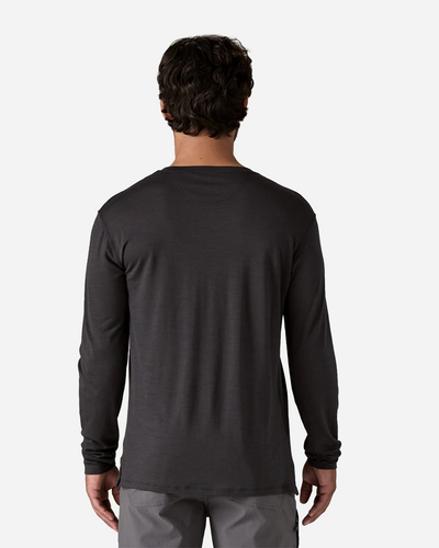 M's L/S Cap Cool Merino Blend Graphic Shirt - Heritage Header / Black